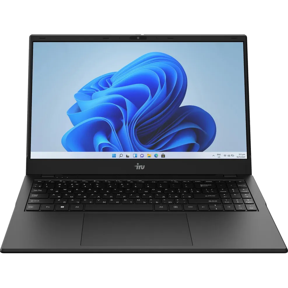 Ноутбук IRU Planio 15ING-2140835-Win11P Celeron N4500 8Gb SSD256Gb Intel UHD Graphics 15.6" IPS FHD (1920x1080) 64 black WiFi BT Cam 6000mAh