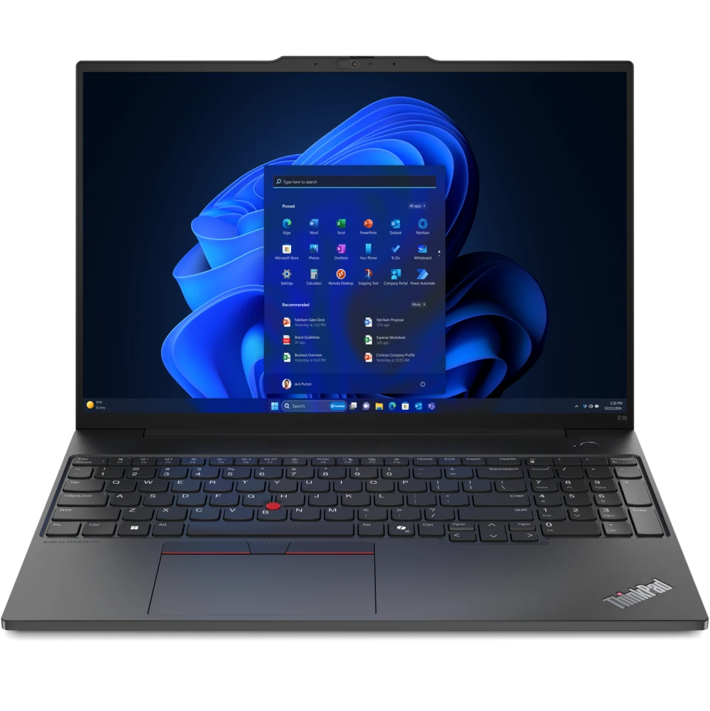 Ноутбук Lenovo ThinkPad E16 G2 (21M6S1F000) Ryzen 7 7735U 16Gb SSD512Gb AMD Radeon Graphics 680M 16" IPS WUXGA (1920x1200) без ОС black WiFi BT Cam