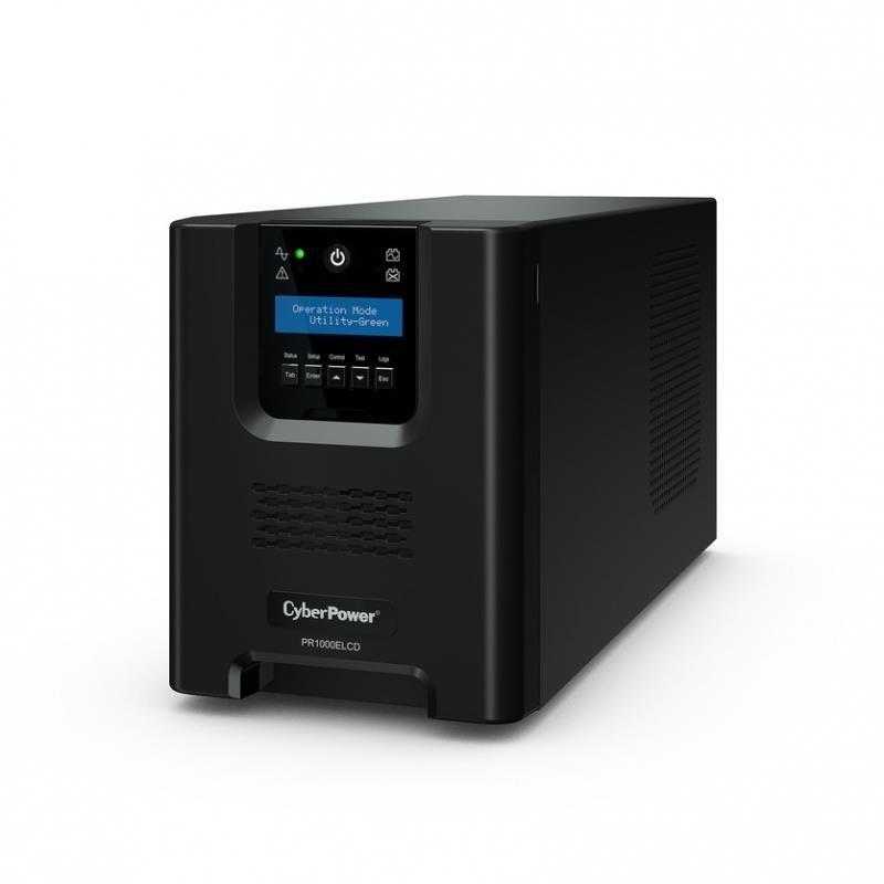 ИБП CyberPower Line-Interactive PR1000ELCD 1000VA/900W USB/RS-232/EPO/SNMPslot (8 IEC С13)
