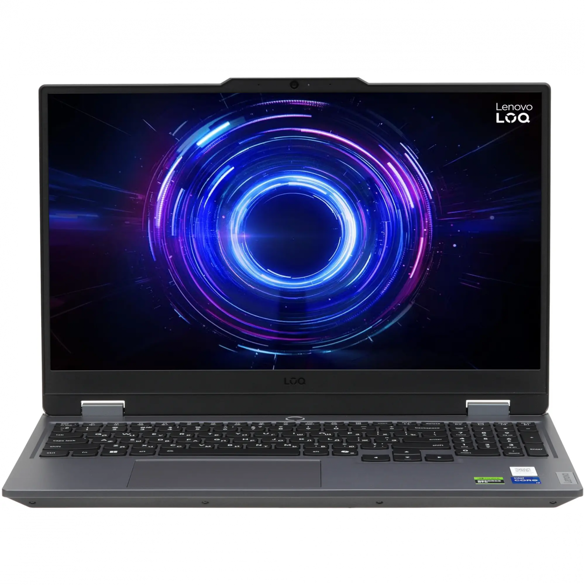 Ноутбук Lenovo LOQ 15IRX10 (83JE00XAFU-Win11) i7-14700HX 16Gb SSD 1Tb NVIDIA RTX 5060 8Gb 15,6 FHD IPS Cam 60Вт*ч(ENG SL) KBD RUENG Серый
