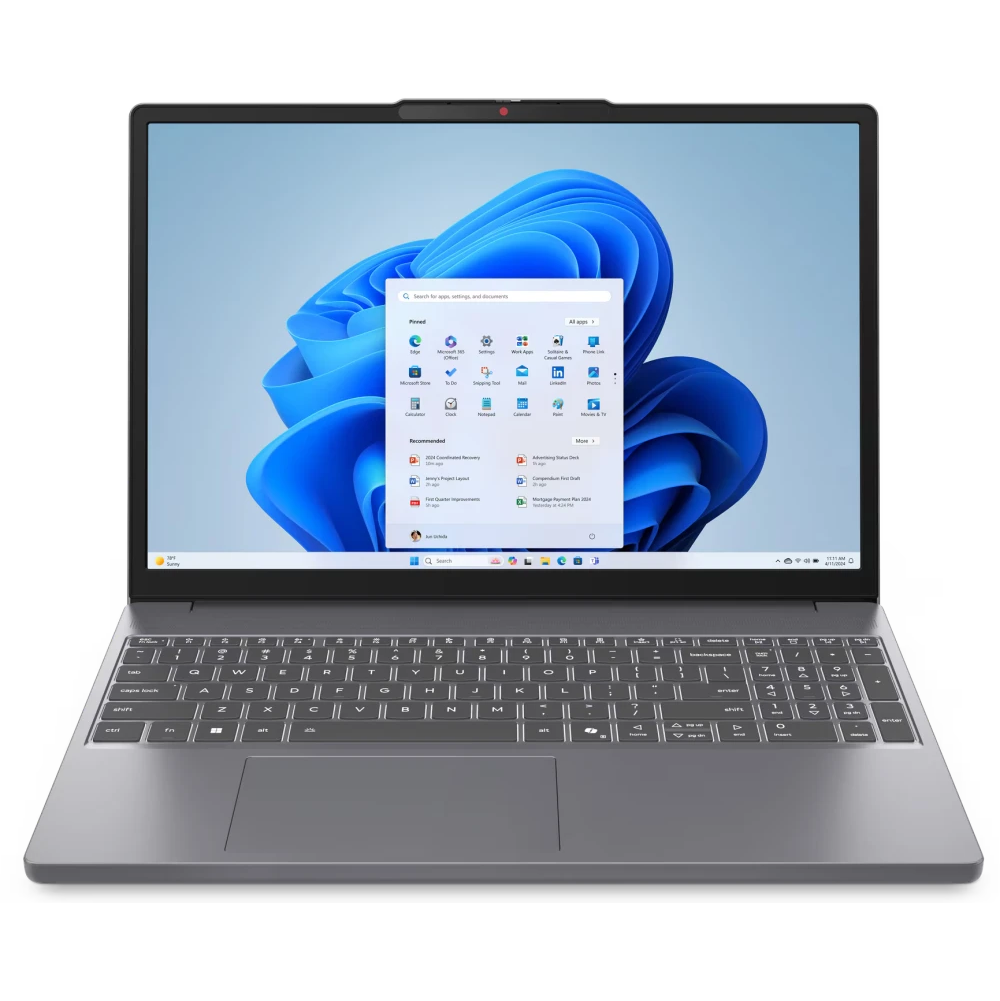 Ноутбук Lenovo IdeaPad Slim 3 15IRH10 (83K100DUPS) Core i5 13420H 16Gb SSD512Gb Intel UHD Graphics 15.3" IPS WUXGA (1920x1200) без ОС grey WiFi BT Cam