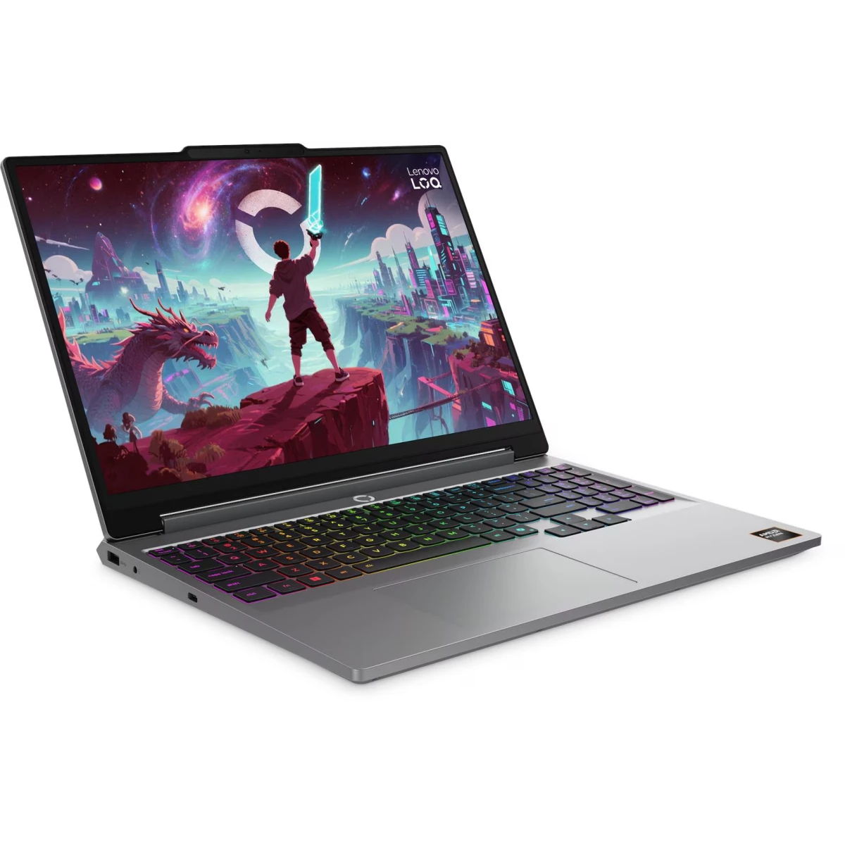 Ноутбук Lenovo LOQ 15AHP11 (83TN003GPS) R7 250 16Gb SSD512Gb GeForce RTX 5060 8Gb 15.3" IPS WUXGA (1920x1200) без ОС grey WiFi BT Cam