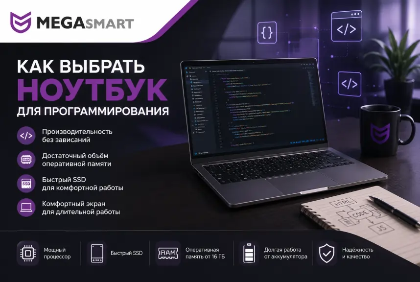 Как выбрать ноутбук для программирования в 2026 году | MEGAsmart Как выбрать ноутбук для программирования в 2026 году | MEGAsmart