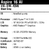 16" Ноутбук Acer Aspire 16 AI A16-61M-R3W6 серый