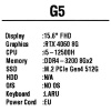 15.6" Ноутбук GIGABYTE G5 KF черный