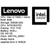 15.6" Ноутбук Lenovo IdeaPad Slim 3 15IRU8 серый